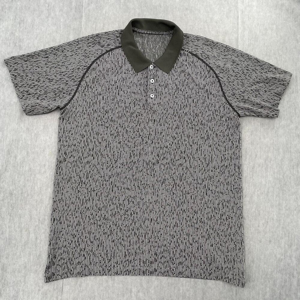 Lululemon Shirt Adult 2XL Gray Polo Metal Vent Tech Short Sleeve Mens XXL